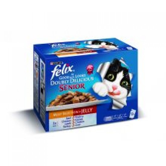 Felix As Good As It Looks Doubly Delicious Senior Meat Variety 12Pack