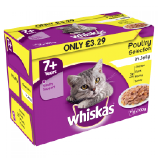 Whiskas 7+ Poultry £3.29 12 Pack