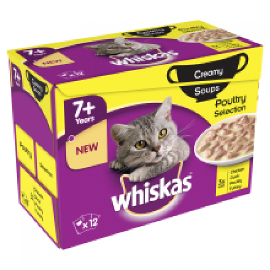 Whiskas 7+ Soup Poultry 12 Pack