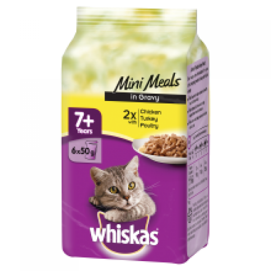 Whiskas Pouch 7+ Poultry 6 Pack