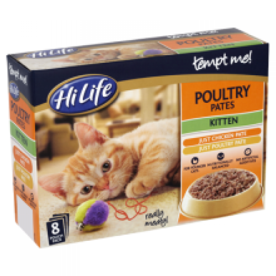 HiLife Tempt Me! - Kitten - Poultry 8x85g Multipack