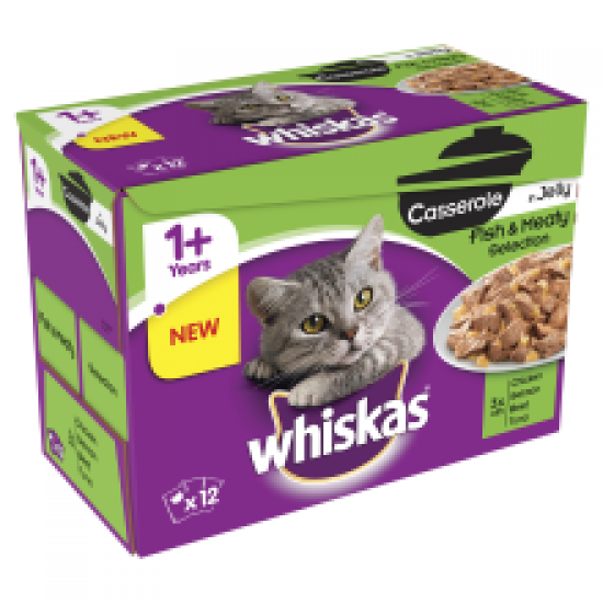 Whiskas Casserole 1+ Fishy & Meaty 12pk