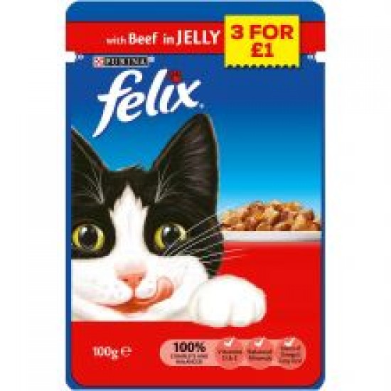 Felix Pouch Beef 3/£1