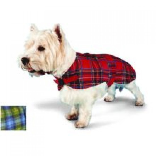 Pennine Tartan Dog Coat Blue