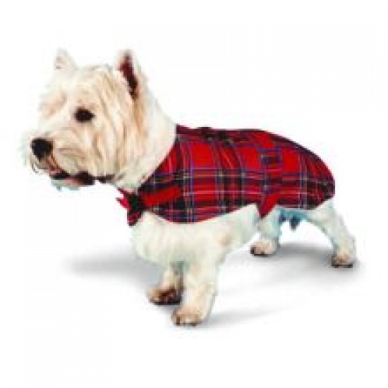 Pennine Tartan Dog Coat Red