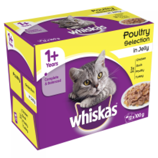 Whiskas Pouch Poultry Selection in Jelly 12 Pack