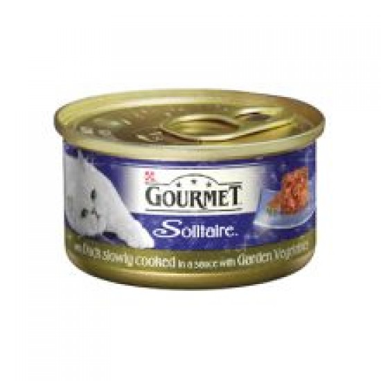 Gourmet Solitaire Slow Cooked with Duck & Garden Veg Sauce