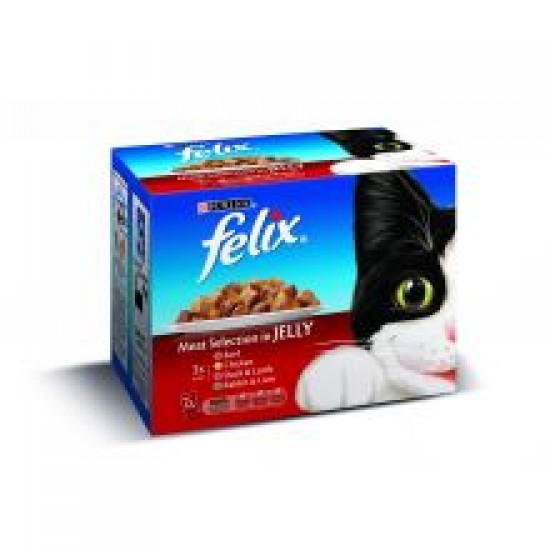 Felix Meat Selection Chunks in Jelly 12 Pack