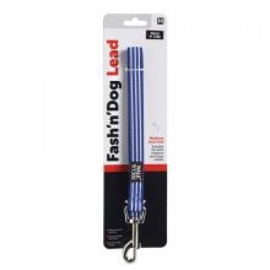 Walk 'R' Cise Fash 'N' Dog Lead Blue Striped Medium