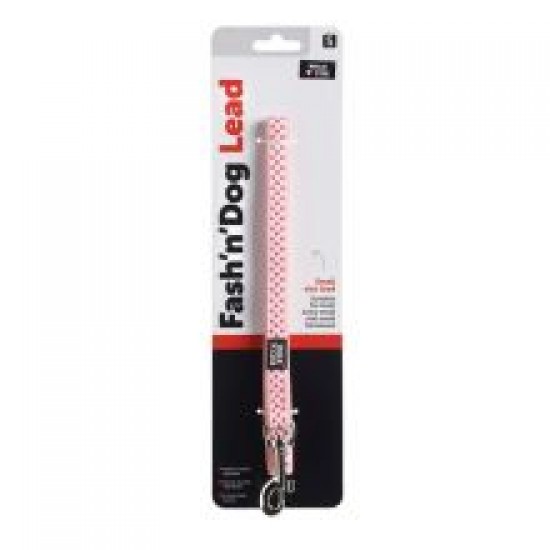 Walk 'R' Cise Fash 'N' Dog Lead Pink Dotted Small